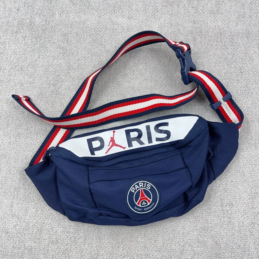 Jordan PSG Paris Saint Germain Crossbody Fanny Pack Clip On Sling Bag Navy